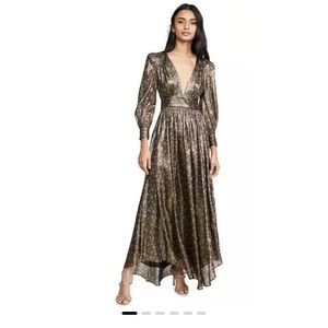 LoveShackFancy Cyrena Metallic Dress, 4.